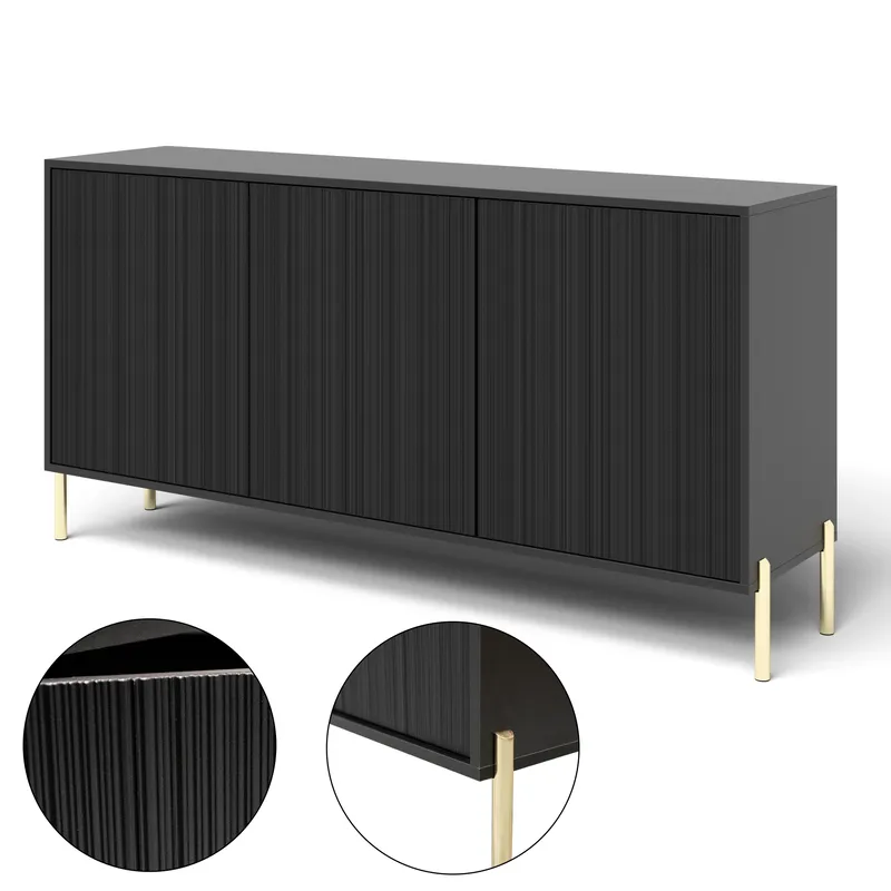 Virmani Kommode 154 cm - Svart - Oppbevaring - Oppbevaringsmøbler - Kommode