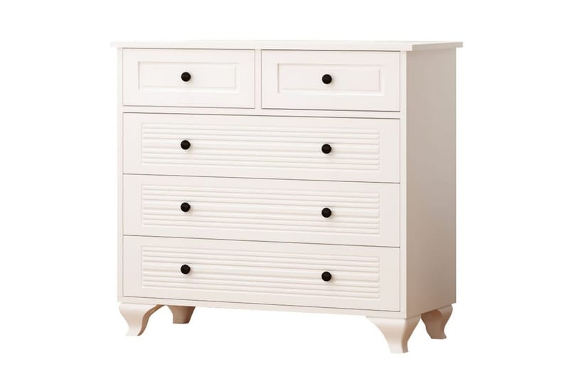 Vornrel Kommode 90 cm - Matt Hvit - Oppbevaring - Oppbevaringsmøbler - Kommode - Entrekommode