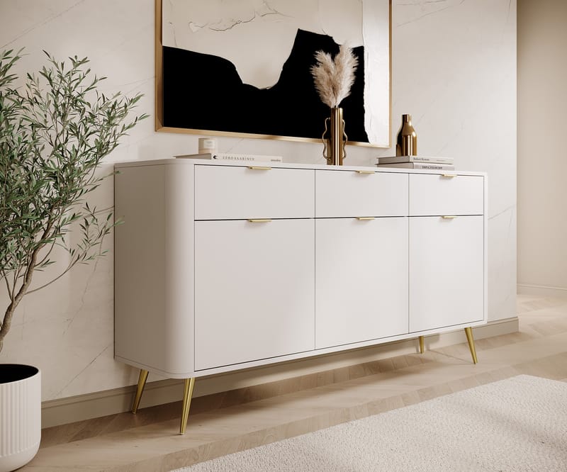 Walia Kommode 163 cm - Hvit - Oppbevaring - Oppbevaringsmøbler - Kommode