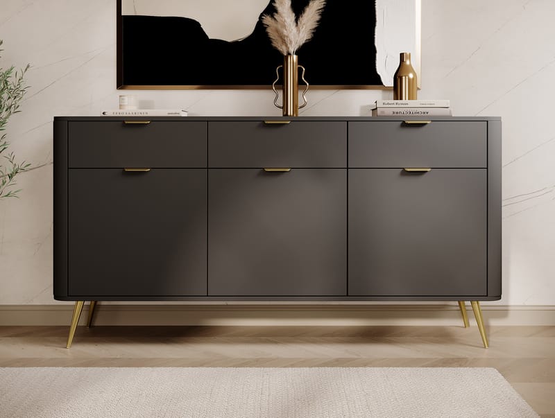 Walia Kommode 163 cm - Svart - Oppbevaring - Oppbevaringsmøbler - Kommode