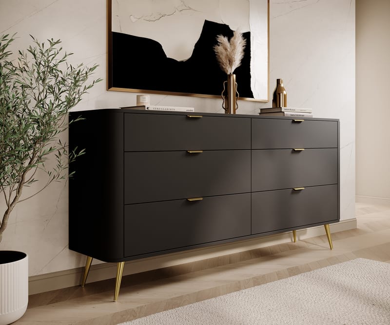 Walia Kommode 173 cm - Svart - Oppbevaring - Oppbevaringsmøbler - Kommode