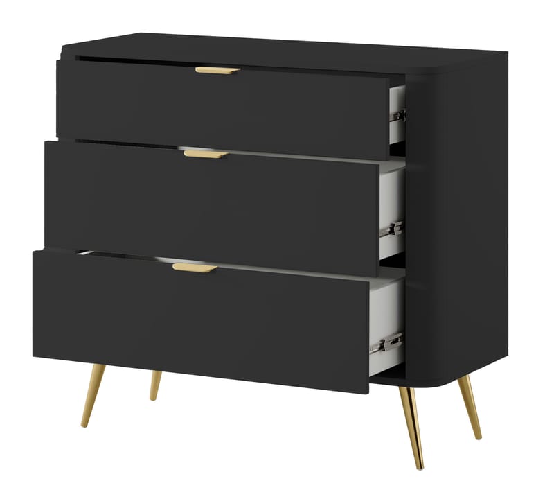Walia Kommode 93 cm - Svart - Oppbevaring - Oppbevaringsmøbler - Kommode - Entrekommode