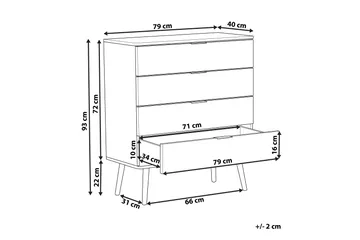 Walpi Kommode 79 cm - Hvit - Oppbevaring - Oppbevaringsmøbler - Kommode - Entrekommode