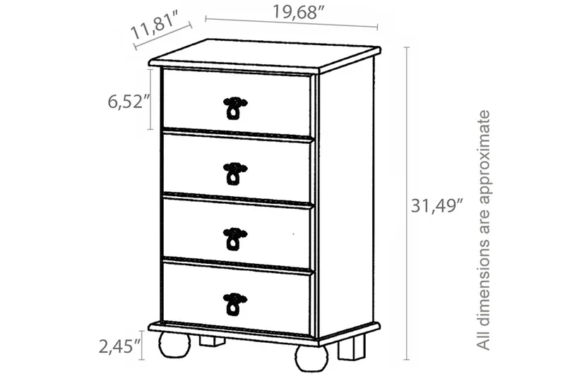 Welton Kommode 50x80 cm - Hvit - Oppbevaring - Oppbevaringsmøbler - Kommode - Entrekommode
