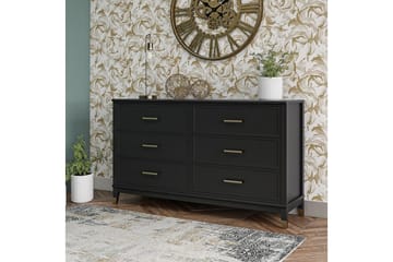 Westerleigh Kommode 144x41 cm Svart/Gull - CosmoLiving - Oppbevaring - Oppbevaringsmøbler - Kommode