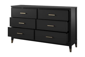 Westerleigh Kommode 144x41 cm Svart/Gull - CosmoLiving - Oppbevaring - Oppbevaringsmøbler - Kommode