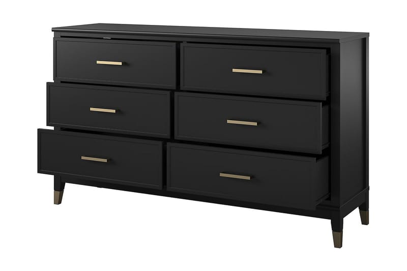 Westerleigh Kommode 144x41 cm Svart/Gull - CosmoLiving - Oppbevaring - Oppbevaringsmøbler - Kommode