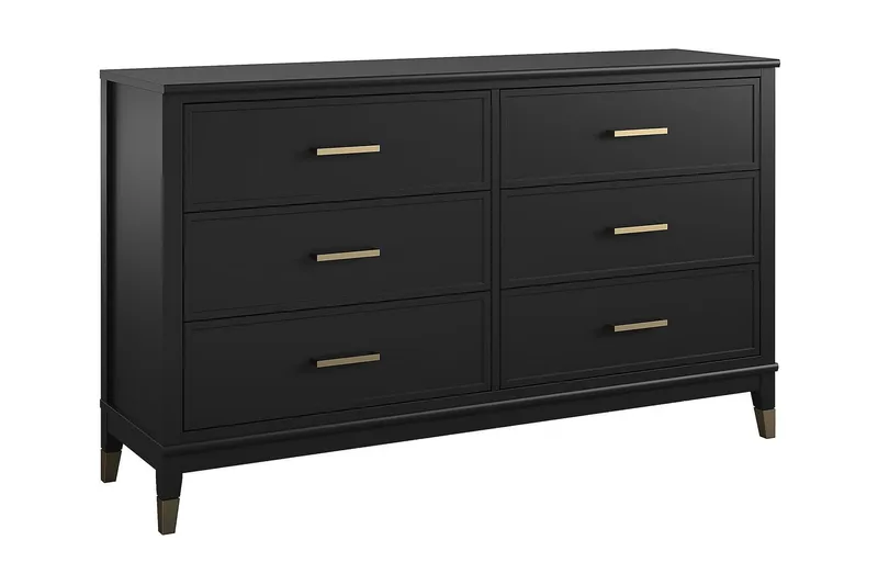 Westerleigh Kommode 144x41 cm Svart/Gull, CosmoLiving