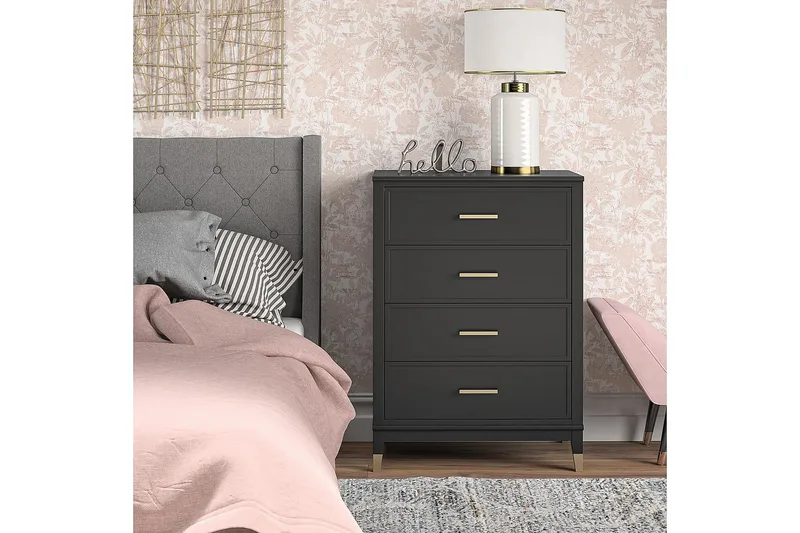 Westerleigh Kommode 76x50 cm Svart/Gull - CosmoLiving - Oppbevaring - Oppbevaringsmøbler - Kommode - Entrekommode