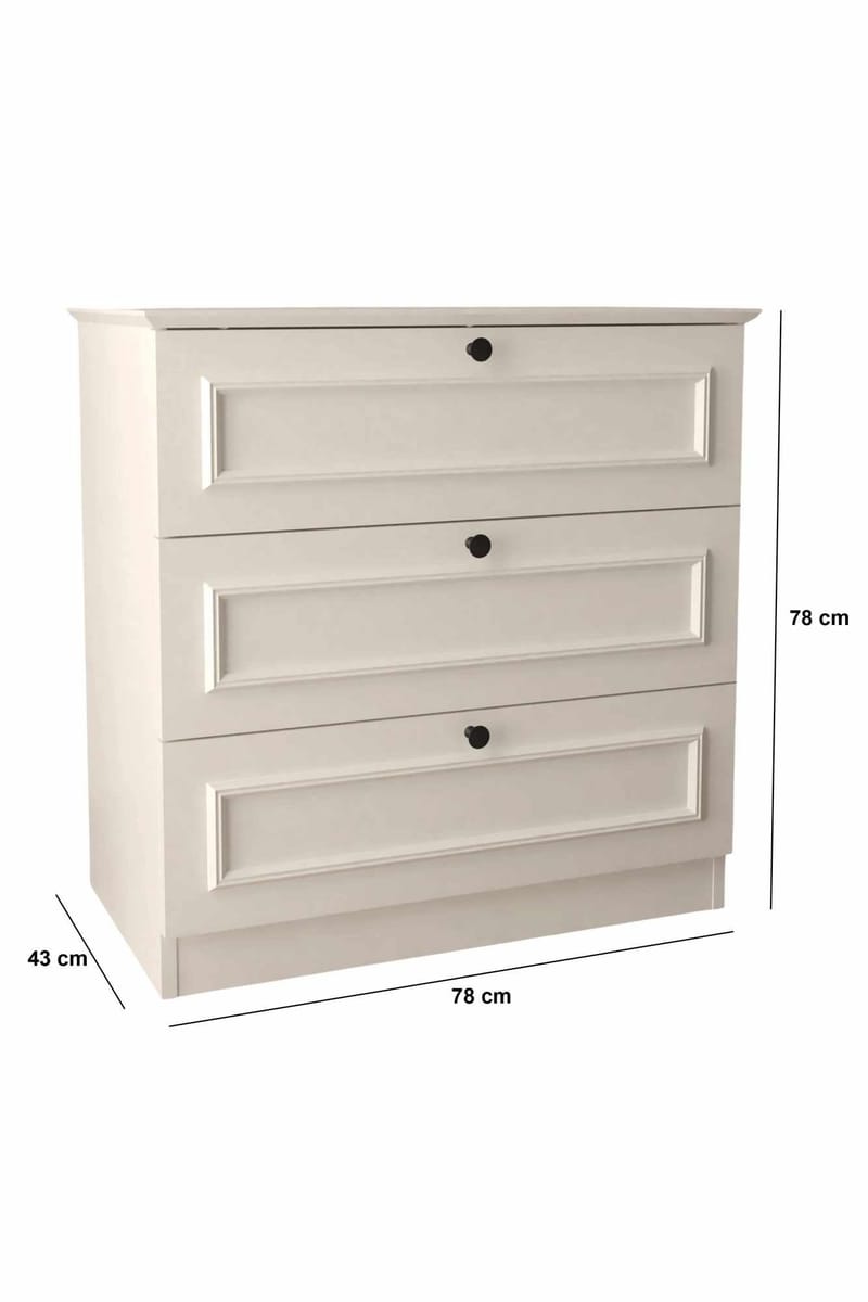 Wonthaggi kommode 78 cm - Hvit - Oppbevaring - Oppbevaringsmøbler - Kommode - Entrekommode