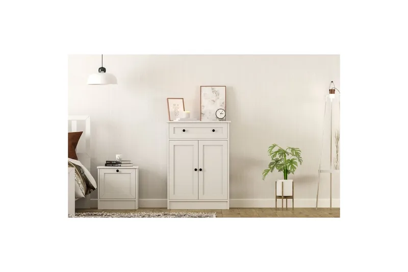 Zavira Kommode 70 cm - Matt Hvit - Oppbevaring - Oppbevaringsmøbler - Kommode - Entrekommode