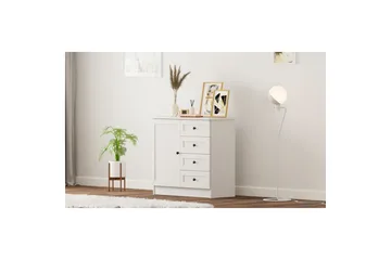 Zavira Kommode 87 cm - Matt Hvit - Oppbevaring - Oppbevaringsmøbler - Kommode - Entrekommode