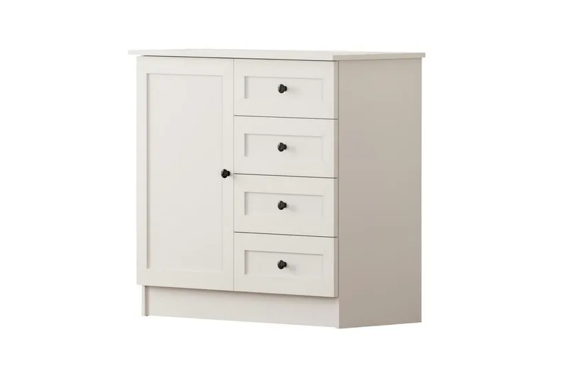 Zavira Kommode 87 cm, Matt Hvit