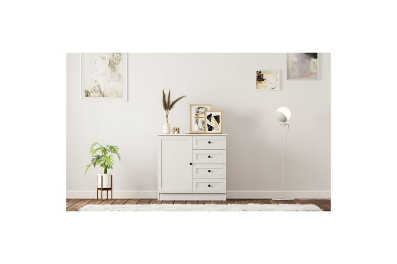 Zavira Kommode 87 cm - Matt Hvit - Oppbevaring - Oppbevaringsmøbler - Kommode - Entrekommode