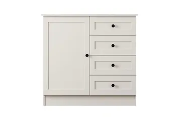 Zavira Kommode 87 cm - Matt Hvit - Oppbevaring - Oppbevaringsmøbler - Kommode - Entrekommode