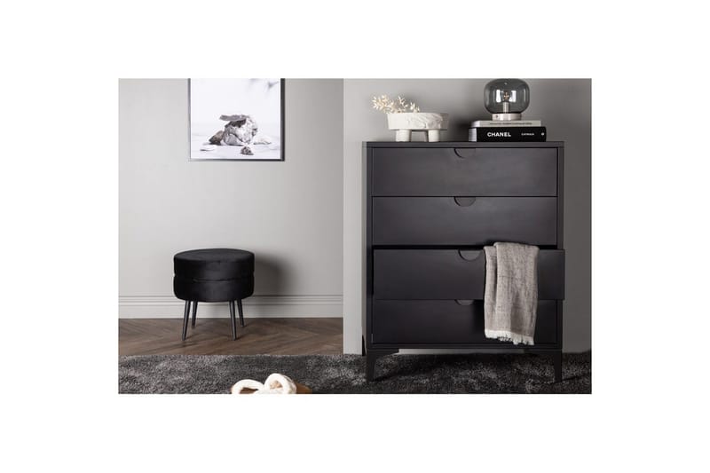 Kommode Piring - Svart, 40x78x98 - Oppbevaring - Oppbevaringsmøbler - Kommode