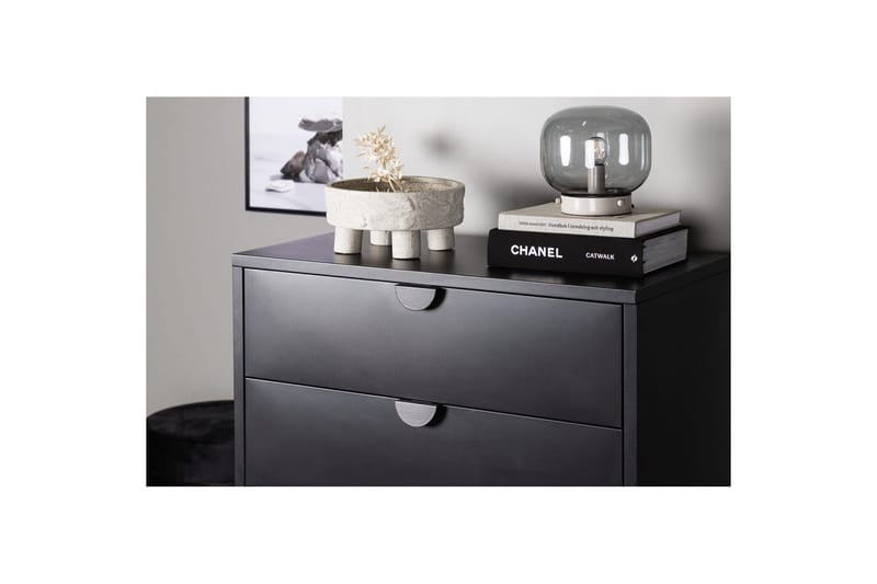 Kommode Piring - Svart, 40x78x98 - Oppbevaring - Oppbevaringsmøbler - Kommode