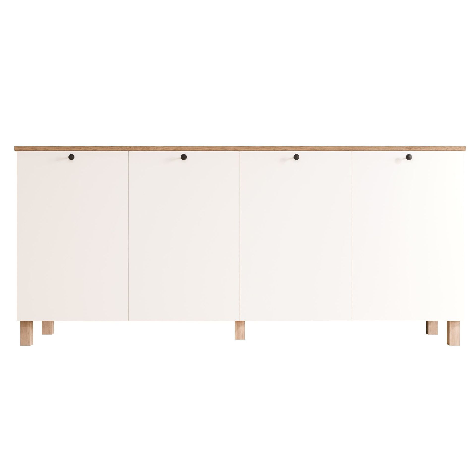 Konsollbord Hanah Home Nord (180 x 80 x 42,1 cm) White Oak - Hvit og eik