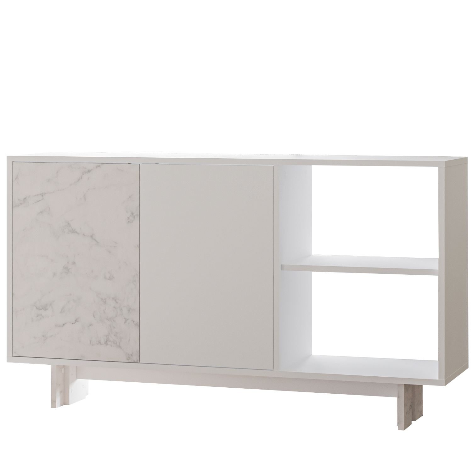 Konsollbord Homitis Ravello (140 x 80 x 35 cm) Hvit marmor -