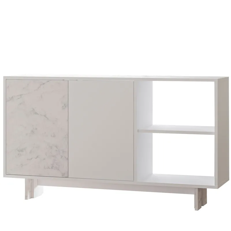 Konsollbord Homitis Ravello (140 x 80 x 35 cm) Hvit marmor, undefined