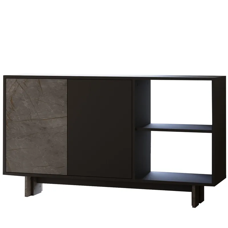 Konsollbord Homitis Ravello (140 x 80 x 35 cm) Marmor antrasitt, undefined