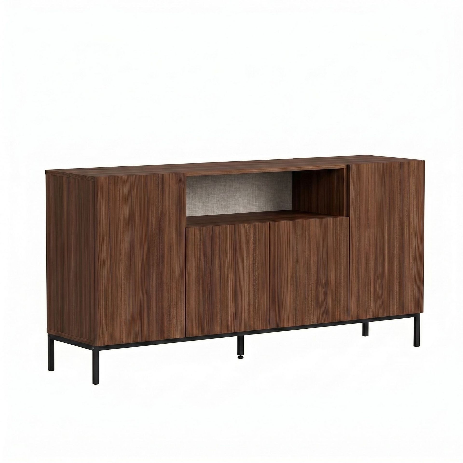 Konsollbord Nordure Rialto (160 x 80 x 40 cm) Milano Valnøtt Svart - Milano valnøtt og svart