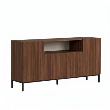 Konsollbord Nordure Rialto (160 x 80 x 40 cm) Milano Valnøtt Svart - Milano valnøtt og svart - Oppbevaring - Oppbevaringsmøbler - Sideboard & skjenker
