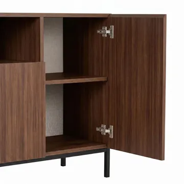 Konsollbord Nordure Rialto (160 x 80 x 40 cm) Milano Valnøtt Svart - Milano valnøtt og svart - Oppbevaring - Oppbevaringsmøbler - Sideboard & skjenker
