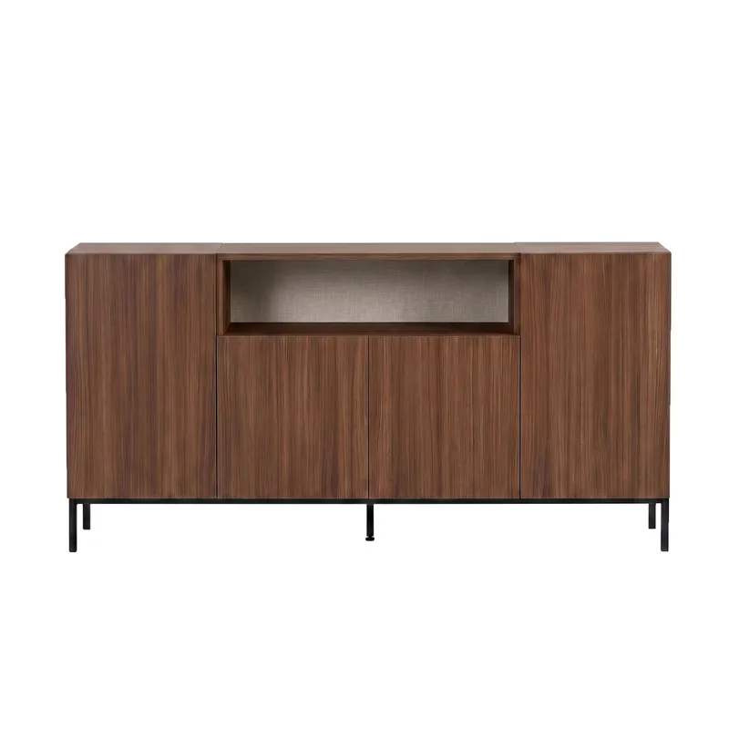 Konsollbord Nordure Rialto (160 x 80 x 40 cm) Milano Valnøtt Svart - Milano valnøtt og svart - Oppbevaring - Oppbevaringsmøbler - Sideboard & skjenker
