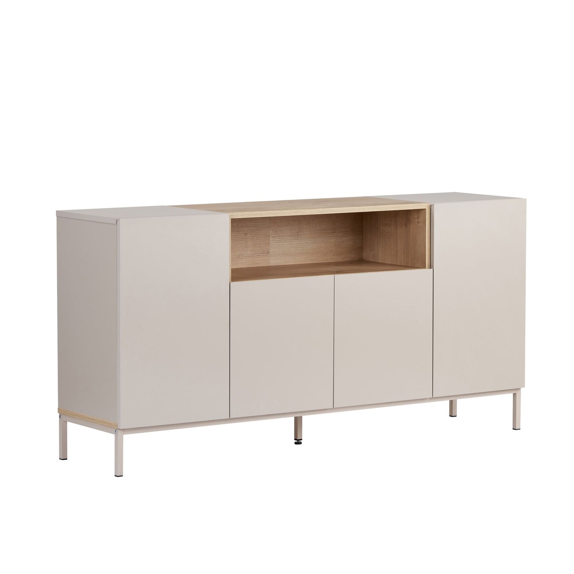 Konsollbord Nordure Rialto (160 x 80 x 40 cm) Sandstein Safir Eik - Sandstone og Sapphire Oak