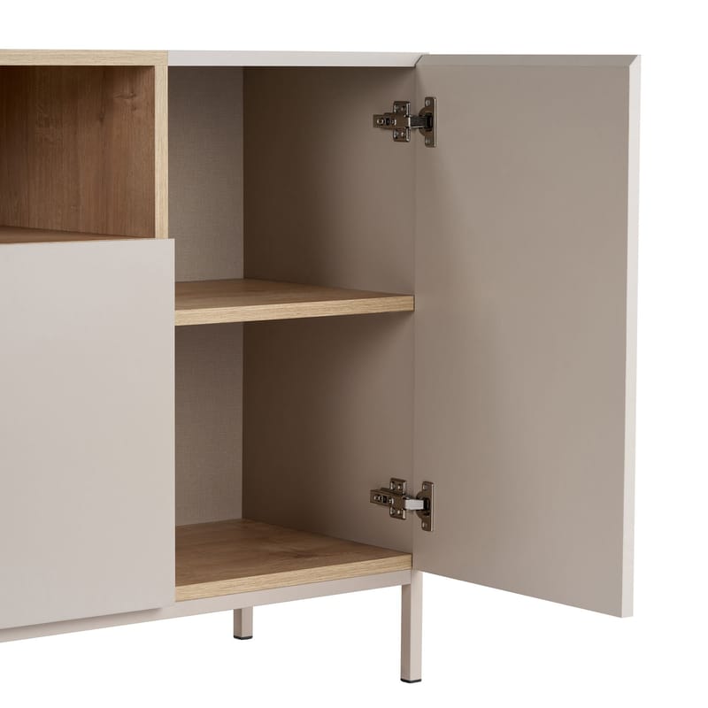 Konsollbord Nordure Rialto (160 x 80 x 40 cm) Sandstein Safir Eik - Sandstone og Sapphire Oak - Oppbevaring - Oppbevaringsmøbler - Sideboard & skjenker