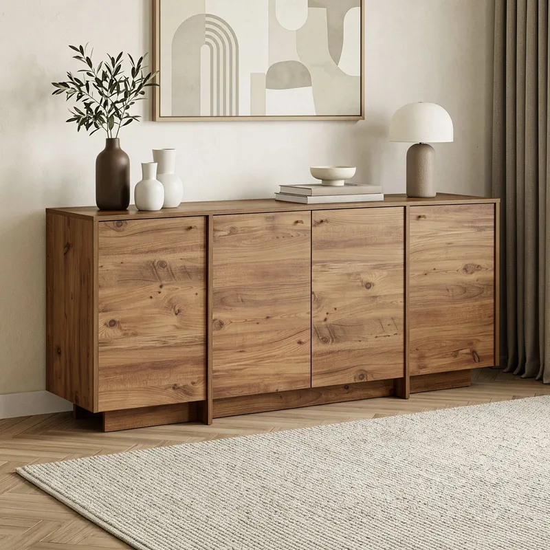 Konsollbord Nordure Varen (180 x 82 x 45 cm) Atlantic Pine - Atlantic Pine - Oppbevaring - Oppbevaringsmøbler - Sideboard & skjenker