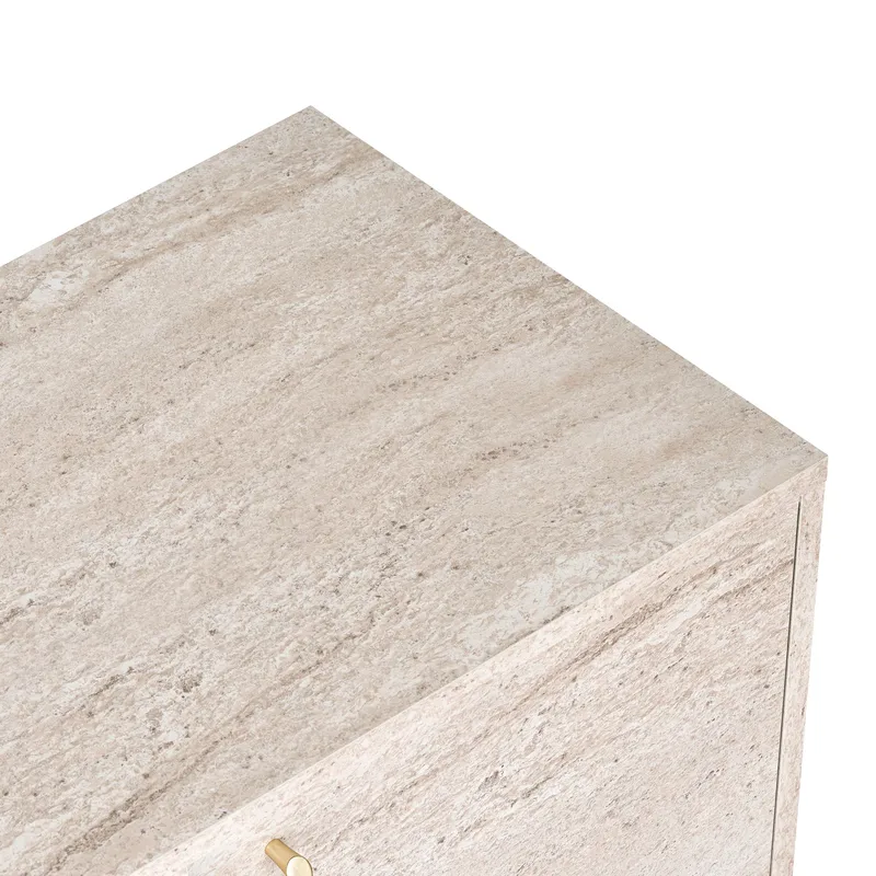 Konsollbord Nordure Varen (180 x 82 x 45 cm) Travertin - Travertin - Oppbevaring - Oppbevaringsmøbler - Sideboard & skjenker