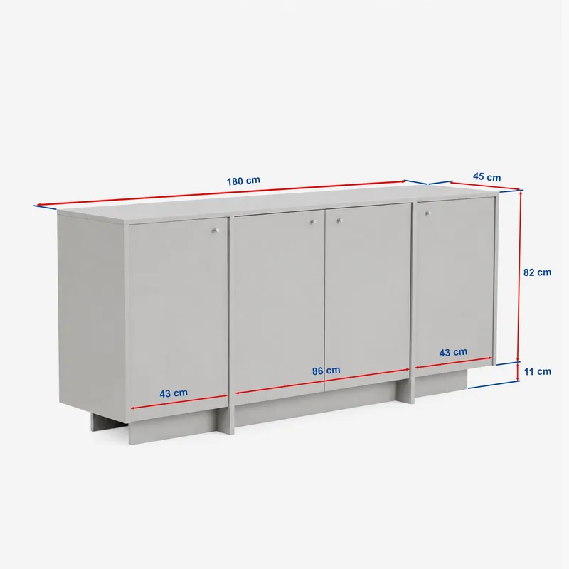 Konsollbord Nordure Varen (180 x 82 x 45 cm) Travertin - Travertin - Oppbevaring - Oppbevaringsmøbler - Sideboard & skjenker