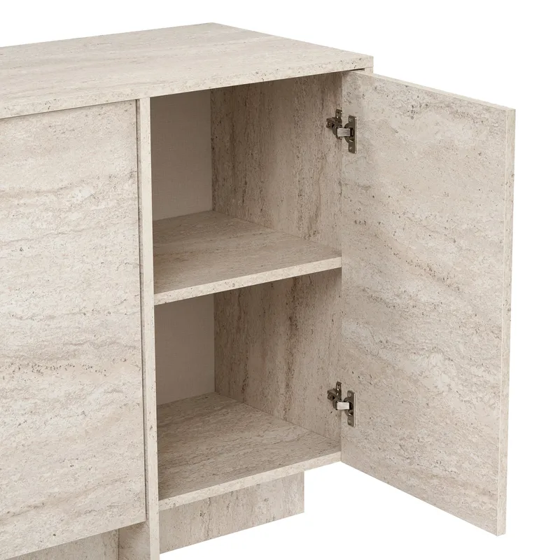 Konsollbord Nordure Varen (180 x 82 x 45 cm) Travertin - Travertin - Oppbevaring - Oppbevaringsmøbler - Sideboard & skjenker