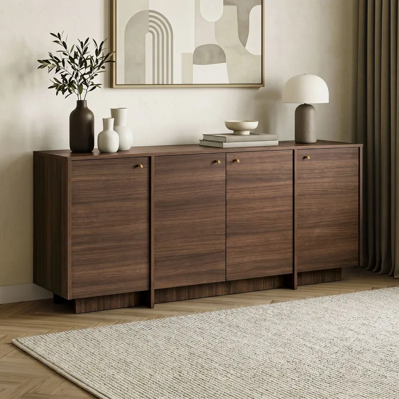 Konsollbord Nordure Varen (180 x 82 x 45 cm) Valnøtt - Valnøtt - Oppbevaring - Oppbevaringsmøbler - Sideboard & skjenker