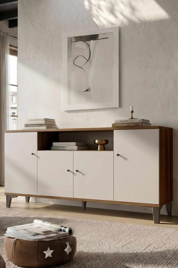 Konsollbord Skye Decor Bren (180 x 85 x 44,5 cm) valnøtt - Valnøtt - Oppbevaring - Oppbevaringsmøbler - Sideboard & skjenker