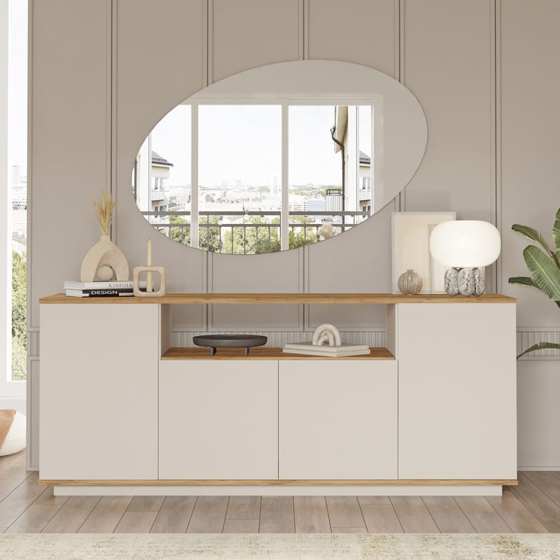 Konsollbord Skye Decor Cleo-hylle (180 x 75 x 44,5 cm) Atlantisk furu kasjmir - Atlantic Pine og Cashmere - Oppbevaring - Oppbevaringsmøbler - Sideboard & skjenker