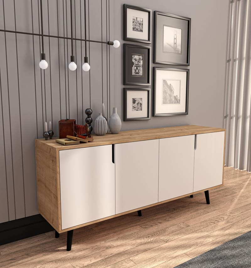 Latinara Konsollbord 180 cm - Sapphire eik, hvit - Oppbevaring - Oppbevaringsmøbler - Sideboard & skjenker