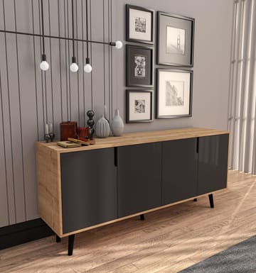 Latinara Konsollbord 180 cm - Sapphire eik/Antrasitt - Oppbevaring - Oppbevaringsmøbler - Sideboard & skjenker