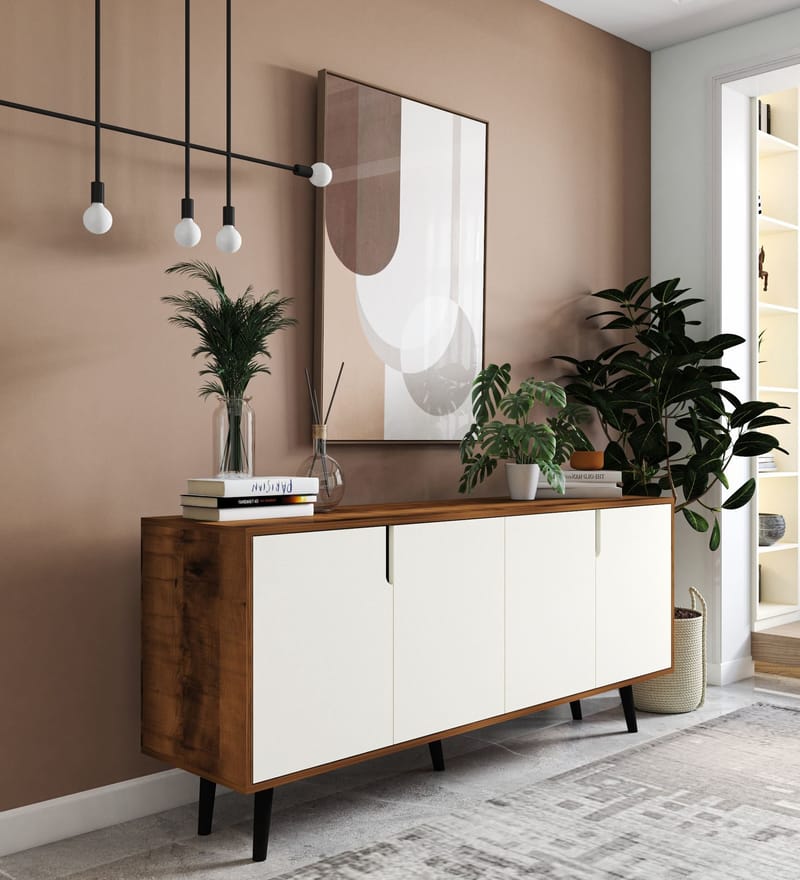 Latinara Konsollbord 180 cm - Valnøtt og hvit - Oppbevaring - Oppbevaringsmøbler - Sideboard & skjenker