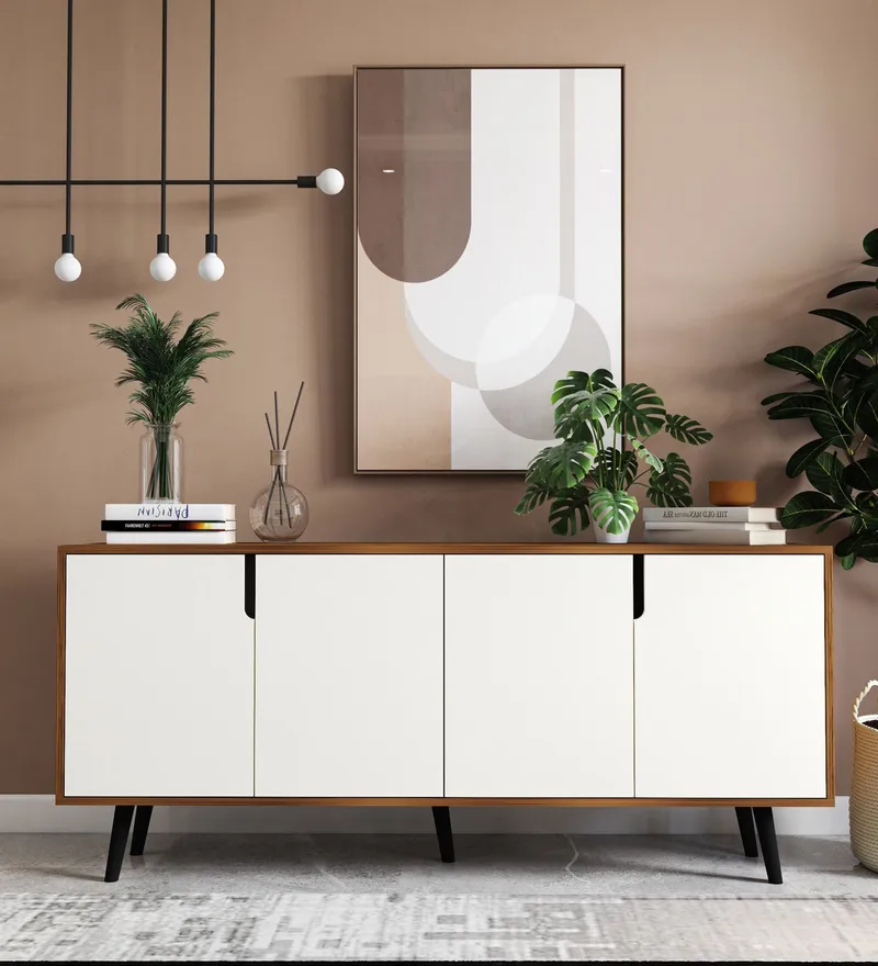 Latinara Konsollbord 180 cm - Valnøtt og hvit - Oppbevaring - Oppbevaringsmøbler - Sideboard & skjenker