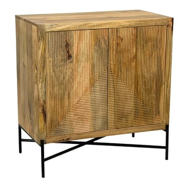 Livano skjenk 91 cm 3D-mønster industriell stil - varm lysebrun og svart - Oppbevaring - Oppbevaringsmøbler - Sideboard & skjenker
