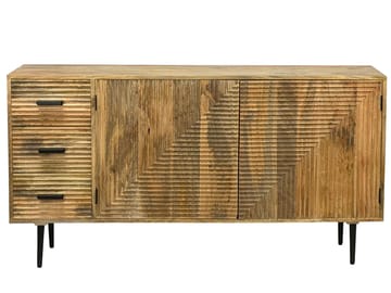 Livara skjenk 160 cm industriell stil - lys naturbrun og svart - Oppbevaring - Oppbevaringsmøbler - Sideboard & skjenker
