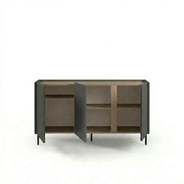Lomar Konsoll 150x82,9x40,5 cm - Antrasitt/Naturlig eik Svart - Oppbevaring - Oppbevaringsmøbler - Sideboard & skjenker