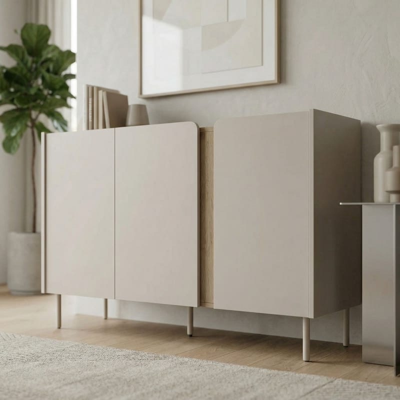 Lomar Konsoll 150x82,9x40,5 cm - Sandstein Naturlig eik - Oppbevaring - Oppbevaringsmøbler - Sideboard & skjenker