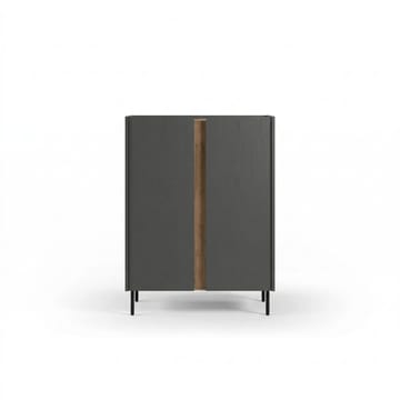 Lomar Skjenk 90x120,4x40,5 cm - Antrasitt/Naturlig eik/Svart - Oppbevaring - Oppbevaringsmøbler - Sideboard & skjenker