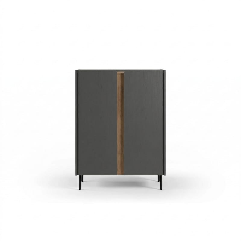 Lomar Skjenk 90x120,4x40,5 cm - Antrasitt/Naturlig eik/Svart - Oppbevaring - Oppbevaringsmøbler - Sideboard & skjenker