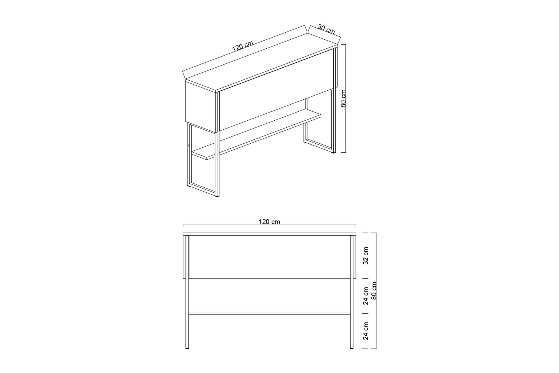Luxe Kommode 120 cm - Sølv/Valnøtt - Oppbevaring - Oppbevaringsmøbler - Kommode