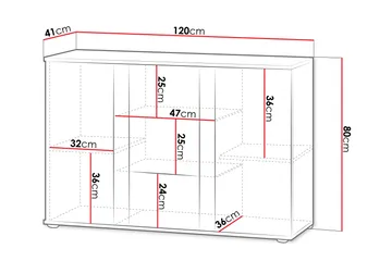 Lyrosen Skjenk 120 cm i Lyst Tre - Beige - Oppbevaring - Oppbevaringsmøbler - Sideboard & skjenker
